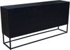 Sideboard >Madira< in Schwarz, Mangoholz/Metall - 180x90x40cm (BxHxT) Bild 5
