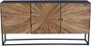 Sideboard >Madira< in Schwarz, Mangoholz/Metall - 180x90x40cm (BxHxT) Bild 3