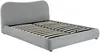 Vente-unique - VANARI Bett Stoff Grau - B 215 cm x H 95 cm x L 141 cm Bild 4