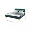 FDM Polsterbett Bettgestell Bettrahmen 120x200, 140x200, 160x200, 180x200 (MADE IN EU - mit hochwertigem Velours Bezug, Bettrahmen, Bett, Optional mit Matratze bestellbar, mit großen gepolsterten Kopfteil aus hochwertigem Veloursstoff), Holzrahmen mit ... Bild 3