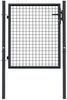 vidaXL Maschen-Gartentor verzinkter Stahl 100 x 75 cm Grau 145771 Bild 5