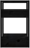 vidaXL Bücherregal/Raumteiler Schwarz 41x35x57 cm Massivholz Kiefer 813858 Bild 4