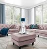 Ecksofa inkl. Hocker CHARLOTTE in Stoff Matt Velvet Altrosa Ottomane Rechts Bild 2