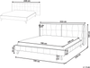 Bett mit Lattenrost SENLIS 180 x 200 cm Samtstoff Beige Bild 2