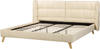 Bett mit Lattenrost SENLIS 180 x 200 cm Samtstoff Beige Bild 5