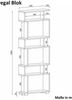 ibonto BÜCHERREGAL : 60 x 160 x 20 cm Weiß Aufbewahrungsregal (H 160 x T 160 x B 60 cm) Bild 4