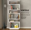 ibonto BÜCHERREGAL : 60 x 160 x 20 cm Weiß Aufbewahrungsregal (H 160 x T 160 x B 60 cm) Bild 2