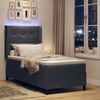 vidaXL Boxspringbett mit LED-Lichtleisten Dunkelgrau 100 x 200 cm Samt 3343857 Bild 5
