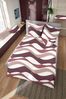 Dormisette Edel Biber Bettwäsche 155x220 Wellen aubergine taupe weiß 1540-60 Bild 2