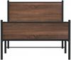vidaXL Metallbett ohne Matratze Eichen-Optik 100x200 cm 4007953 Bild 5