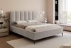 Goldstoff Polsterbett Modernes Bett "GERMAIN" mit hohem Kopfteil und integriertem Bettkasten (120–200x200 cm, Kopfteilhöhe: 90/110 cm, Seitenhöhe: 25/40 cm), Elegantes Bett mit Stauraum und wählbarer Kopfteilhöhe Bild 1