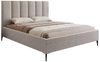 Goldstoff Polsterbett Modernes Bett "GERMAIN" mit hohem Kopfteil und integriertem Bettkasten (120–200x200 cm, Kopfteilhöhe: 90/110 cm, Seitenhöhe: 25/40 cm), Elegantes Bett mit Stauraum und wählbarer Kopfteilhöhe Bild 2