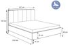 Goldstoff Polsterbett Modernes Bett "GERMAIN" mit hohem Kopfteil und integriertem Bettkasten (120–200x200 cm, Kopfteilhöhe: 90/110 cm, Seitenhöhe: 25/40 cm), Elegantes Bett mit Stauraum und wählbarer Kopfteilhöhe Bild 3