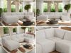 Modulares XXL-Ecksofa MODARO 5M, U-Form, Wohnlandschaft, 5-teilig, freistehend, Wohnzimmer Couch, HR-Schaumstoff - Beige Cord - Links Bild 2