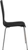 CLP 8er Set Besucherstuhl Pepe mit ergonomisch geformten Holzsitz und Metallgestell,schwarz Bild 5