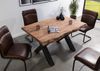 Baumtisch Sheesham 160x90x77 grau gebeizt / X-Beine anthrazit matt FREEFORM 5 Bild 2