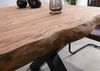 Baumtisch Sheesham 160x90x77 grau gebeizt / X-Beine anthrazit matt FREEFORM 5 Bild 5