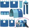 vidaXL Etagenbett mit Rutsche und Gardinen Blau 80x200 cm 3284171 Bild 5
