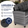 CASARIA® Polyrattan Ecklounge mit WPC Tisch Grau Bild 3