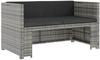 vidaXL 5-tlg. Garten-Lounge-Set mit Auflagen Poly Rattan Grau 48134 Bild 3