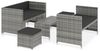 vidaXL 5-tlg. Garten-Lounge-Set mit Auflagen Poly Rattan Grau 48134 Bild 2