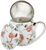 DUO FLORAL Fassbecher 430 ml MILAGROS mit Teesieb, New Bone China Porzellan Bild 3