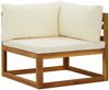 vidaXL Modulare Ecksofas 2 Stk. mit Auflagen Cremeweiß 311853 Bild 3