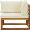 vidaXL Modulare Ecksofas 2 Stk. mit Auflagen Cremeweiß 311853 Bild 5