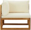 vidaXL Modulare Ecksofas 2 Stk. mit Auflagen Cremeweiß 311853 Bild 4