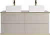 Vente-unique - KELIZA Waschbeckenmöbel Holz, Platte Beige - B 47 cm x H 54 cm x L 120 cm Bild 3