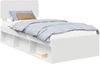 vidaXL Bettrahmen mit Kopfteil Weiß 90 x 190 cm Massives Kiefernholz 3412132 Bild 2