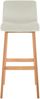 CLP Barhocker Hover Samtbezug Vierfußgestell aus Holz Sitzhöhe 77 cm,creme Bild 5