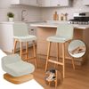 CLP Barhocker Hover Samtbezug Vierfußgestell aus Holz Sitzhöhe 77 cm,creme Bild 4
