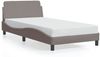 vidaXL Bettgestell "Dover" Taupe 100x200 cm Stoff 373129 Bild 2