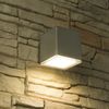 Heitronic 500999 LED Wandleuchte Kubus 2 Edelstahl 3000K IP44 Bild 2