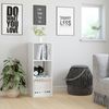 Homfa Bücherregal, Standregal mit 3 Fächern, Würfelregal, Regal weiß, 30x30x80cm Bild 5