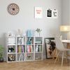 Homfa Bücherregal, Standregal mit 3 Fächern, Würfelregal, Regal weiß, 30x30x80cm Bild 3