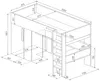 Vente-unique - NICOLAS Bett Holz, Platte PuderrosaBeige - B 110 cm x H 183,1 cm x L 205,2 cm Bild 5