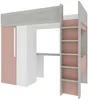 Vente-unique - NICOLAS Bett Holz, Platte PuderrosaBeige - B 110 cm x H 183,1 cm x L 205,2 cm Bild 3