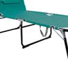 XXL Aluminium Gartenliege Sonnenliege Aqua Dach und Kissen L200xB70cm Bild 2