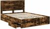 vidaXL Bettrahmen Geräucherte Eiche 150 x 200 cm Ingenieurs Holz 3410170 Bild 5