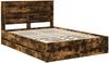 vidaXL Bettrahmen Geräucherte Eiche 150 x 200 cm Ingenieurs Holz 3410170 Bild 4