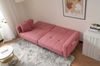 Schlafsofa 175x64x72 cm mit verstellbarer Rückenlehne, Bettfunktion und Seitentaschen in Pink Bild 2