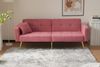 Schlafsofa 175x64x72 cm mit verstellbarer Rückenlehne, Bettfunktion und Seitentaschen in Pink Bild 3
