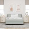 vidaXL Boxspringbett mit Kopfteil Hellgrau 200 x 140 cm Samt 3341468 Bild 3