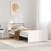 Einzelbettgestell Design für Erwachsene mit Kopfteil ohne Matratze Weiß 90x190 cm d3157e Bild 2