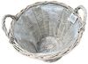 Rattan Pflanzkorb "Rustikal" rund Ø 60x45 cm groß, grau, Outdoor Blumentopf, Pflanzkübel, Pflanztopf für Draußen, Blumenkübel Bild 4