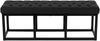 Sitzbank MERIDA - Samt Schwarz 120x37x42 cm | Sitzbank Flur Sitzhocker Esszimmerbank Polsterbank Schlafzimmerbank Bild 4