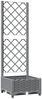 vidaXL Pflanzkübel mit Rankgitter Hellgrau 40x40x121,5 cm PP 153269 Bild 2