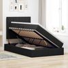 vidaXL Bett mit Stauraum und LED Schwarz 120 x 200 cm Polyester 3372410 Bild 4